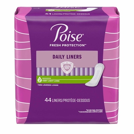 Poise Fresh Protection Bladder Control Pad Poise 8-1/2 In. Length Light Absorbency  Core One Size Fits Most, 44PK 19304